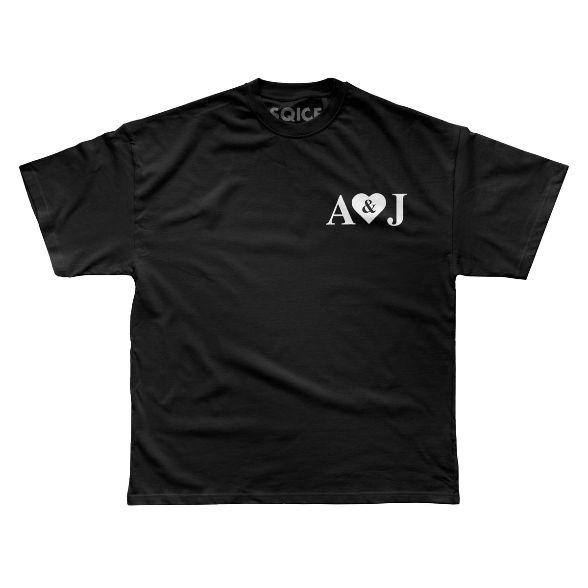 Custom Double Initials Heart T-Shirt