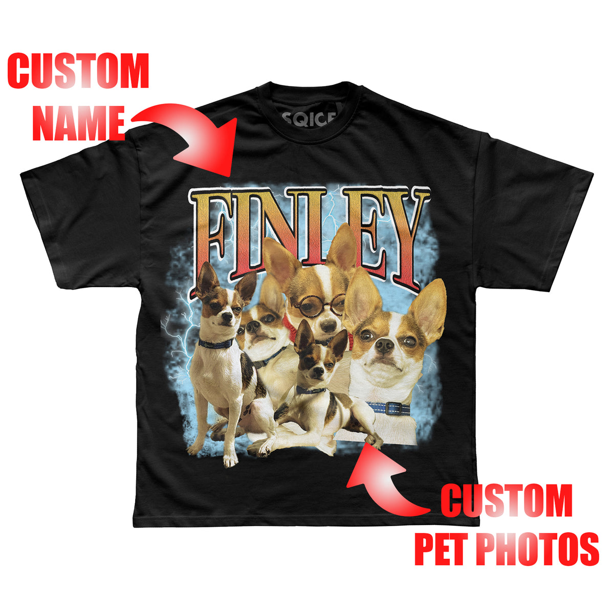 Custom Pet Vintage Graphic T-Shirt - V1