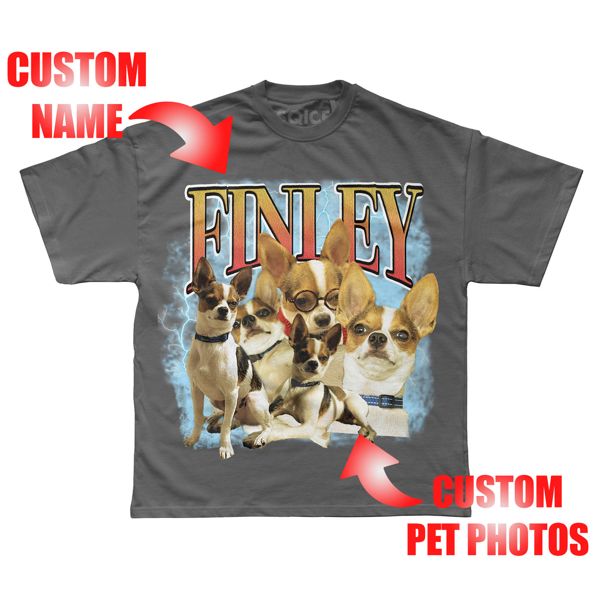 Custom Pet Vintage Graphic T-Shirt - V1