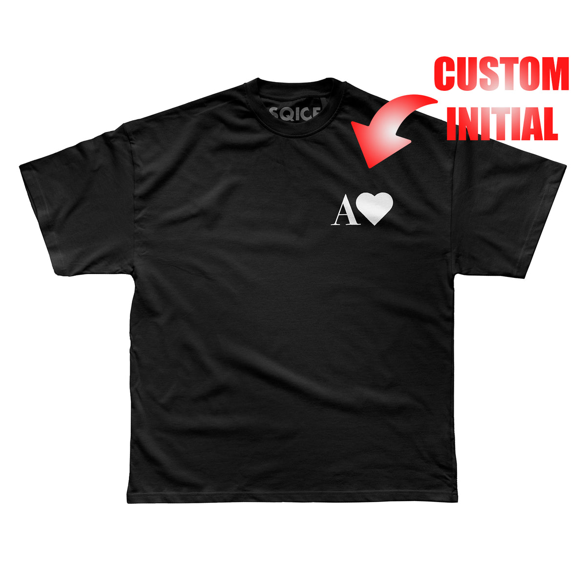 Custom Initials Heart T-Shirt